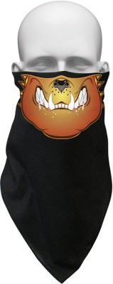 Rothco Bandana Mask - Black w/ Bulldog, фото