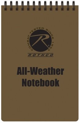 Водостойкий койотовый блокнот 10 x 15 см Rothco All Weather Waterproof Notebook Coyote Cover 44800, фото