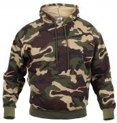 Rothco Camo Pullover Hooded Sweatshirt Woodland Camouflage 6590