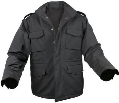 Куртка софтшел полевая черная Rothco Soft Shell Tactical M-65 Jacket Black 5247, фото