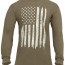 Койотовая футболка с длинным рукавом и флагом США Rothco US Flag Long Sleeve T-Shirt Coyote Brown 10361 - Койотовая футболка с длинным рукавом и флагом США Rothco US Flag Long Sleeve T-Shirt Coyote Brown 10361