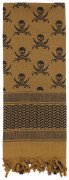 Rothco Skulls Shemagh Tactical Desert Scarf Coyote Brown 8539