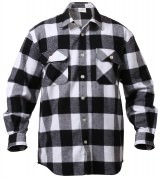 Rothco Buffalo Plaid Flannel Shirt White 4739