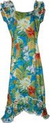 Pacific Legend Long Muumuu Dress - 334-3799 Blue
