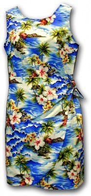 Гавайский сарафан саронг Pacific Legend Hawaiian Sarong Dress - 313-3238 Blue, фото