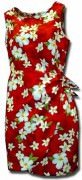 Pacific Legend Hawaiian Sarong Dress - 313-3236 Red