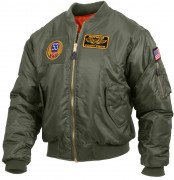 Rothco MA-1 Flight Jacket with Patches Sage Green 7240