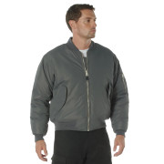 Rothco Enhanced Nylon MA-1 Flight Jacket Gunmetal Grey 72890