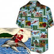 Men's Hawaiian Shirts Allover Prints 410-3818 Green