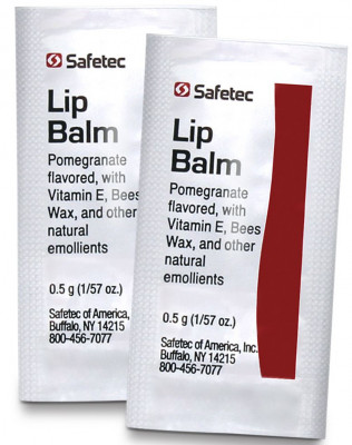 Американский лечебный бальзам для губ с пчелиным воском и витамином E Lip Balm Safetec Pomegranate Flavored, фото