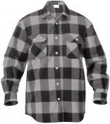 Rothco Buffalo Plaid Flannel Shirt Grey 4690