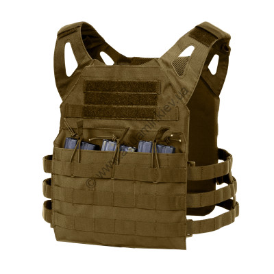 Койотовый облегченный бронепанельный носитель (плитконос) Rothco Lightweight Armor Plate Carrier Vest (LACV) Coyote Brown 55892, фото