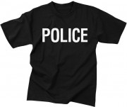 Rothco 2-Sided Police T-Shirt Black 6612