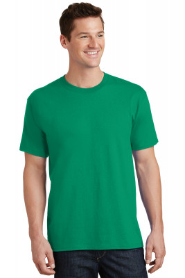 Светло-зеленая мужская американская хлопковая футболка Port & Company Core Cotton Tee PC54 Kelly, фото