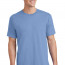 Светло-голубая мужская американская хлопковая футболка Port & Company Core Cotton Tee PC54 Light Blue - Светло-голубая мужская американская хлопковая футболка Port & Company Core Cotton Tee PC54 Light Blue