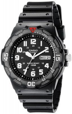 Часы кварцевые для спорта Casio Men's Resin Dive Watch Black MRW200H-1BV, фото