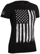 Rothco Womens Distressed US Flag Long T-Shirt 5983