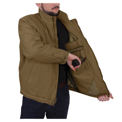 Куртка тактическая хлопковая койот Rothco 3 Season Concealed Carry Jacket Coyote Brown 53850, фото