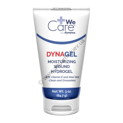 Dynarex Hydrogel - увлажняющий гидрогель для ран, язв и пролежней с витамином Е и Алое Вера, фото
