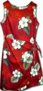 Pacific Legend Hawaiian Sarong Dress - 313-2798 Red