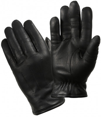 Кожаные зимние черные полицейские перчатки Rothco ThermoBlock™ Insulated Cold Weather Police Gloves Black 4472, фото