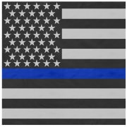 Rothco Military Bandana Subdued U.S. Flag w/ Thin Blue Line (56 x 56 см) 44074
