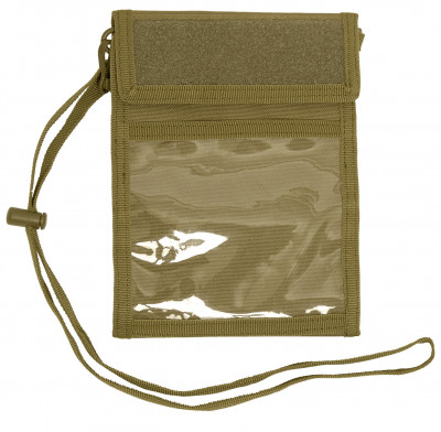 Универсальный нашейный кошелек для документов и карт койот Rothco Deluxe ID Holder Coyote Brown 1246, фото