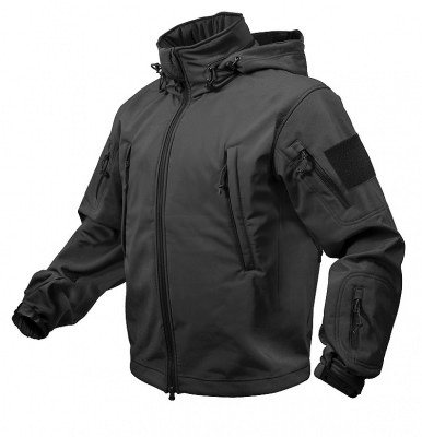 Куртка черная тактическая софтшелл Rothco Special Ops Tactical Soft Shell Jacket Black 9767, фото