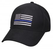 Rothco Thin Blue Line Flag Low Profile Cap Black 99885