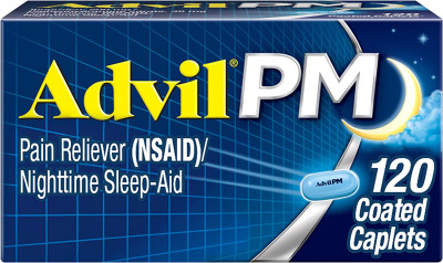 Advil PM (Адвил ПМ) капсулы с оболочкой 120 шт обезболивающее и жаропонижающее средство с антигистаминым средством, фото