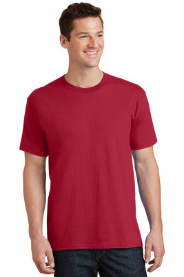Красная мужская американская хлопковая футболка Port & Company Core Cotton Tee PC54 Red, фото