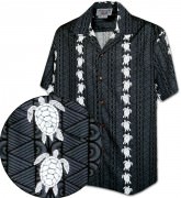 Men's Hawaiian Shirts Allover Prints - 410-3832 Black