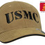 Лицензионная койотовая бейсболка с вышитой надписью «USMC» и черной вышитой эмблемой КМП США «Глобус и Якорь» на козырьке Rothco Deluxe Vintage USMC Embroidered Low Pro Cap Coyote Brown 3864 - Винтажная койотовая бейсболка Корпуса Морской Пехоты США Rothco Deluxe Vintage USMC Embroidered Low Pro Cap Coyote Brown 3864