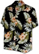 Men's Hawaiian Shirts Allover Prints 410-3743 Black