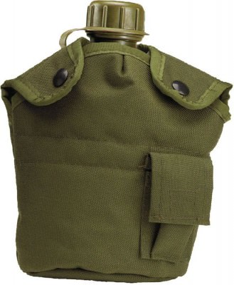 Оливковый чехол военного образца для квартовой фляги G.I. Plus™ LC-2 Water 1 Quart Canteen Cover Olive Drab, фото