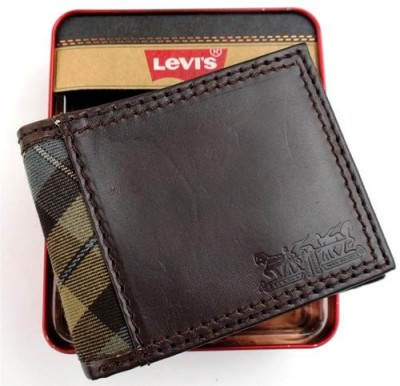 Кошелек кожаный Levis Leather Bifold  Wallet Brown 31LV1379, фото