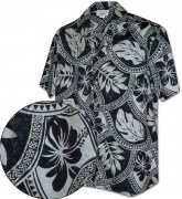 Men's Hawaiian Shirts Allover Prints - 410-3836 Charcoal