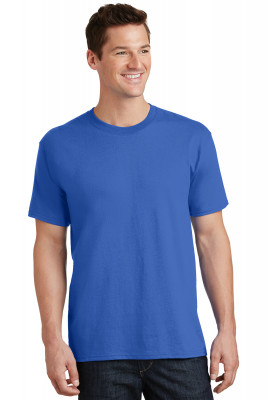 Синяя мужская американская хлопковая футболка Port & Company Core Cotton Tee PC54 Royal, фото