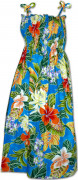 Pacific Legend Hawaiian Tube Dress 332-3799 Blue