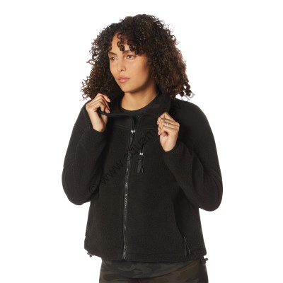 Флисовая женская черная куртка Rothco Womens Trailsman Sherpa Fleece Jacket Black 13150, фото
