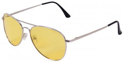 Очки пилота с поляризацией Rothco 58mm Polarized Sunglasses Chrome-Yellow 22209, фото