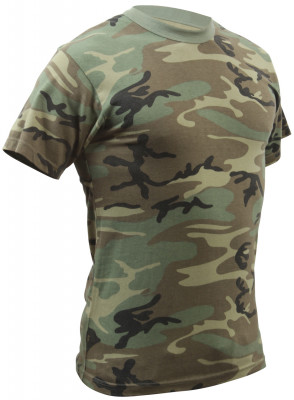 Футболка винтажная лесной камуфляж Rothco Vintage T-Shirt Woodland Camouflage 4777, фото