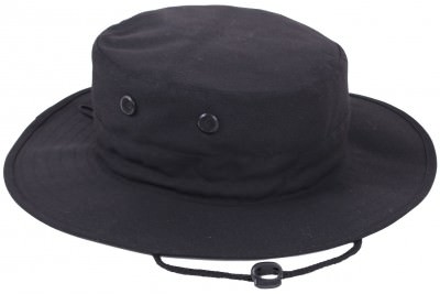 Черная панама с регулировкой размера Rothco Adjustable Boonie Hat Black 52556, фото