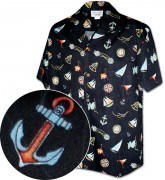 Men's Hawaiian Shirts Allover Prints - 410-3838 Black