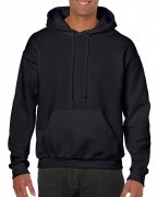 Gildan Mens Hooded Sweatshirt Black