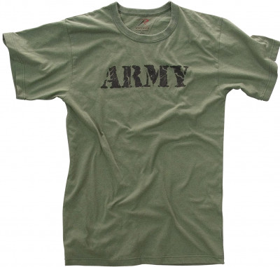 Футболка винтажная оливковая "Армия" Rothco Vintage 'Army' T-Shirt 66400, фото