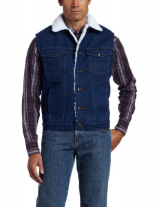 Sherpa Lined Denim Vest 