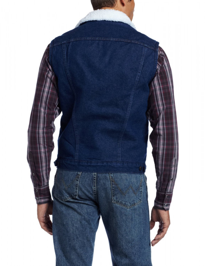 Sherpa Lined Denim Vest 