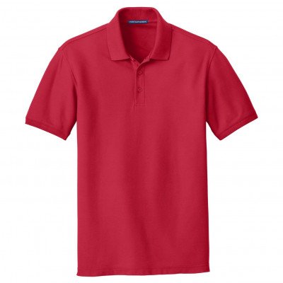Класическая красная футболка поло Port Authority Core Classic Pique Polo Rich Red, фото