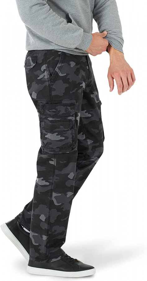 Wrangler Authentics Mens Relaxed Fit Stretch Cargo Pant - Tamaño 32W X 30l Color Navy&ref=b